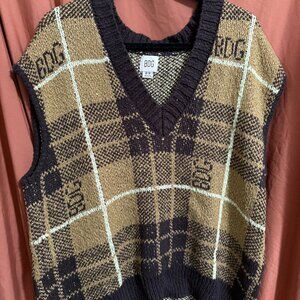 BDG Oversized Sweater Vest Argyle